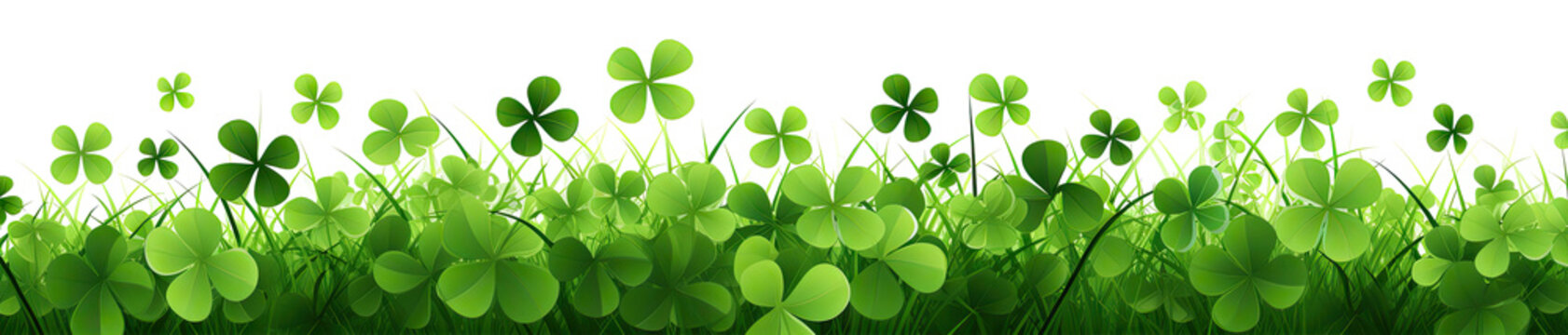 Clover graphic element isolated on a transparent background created with Generative AI technology