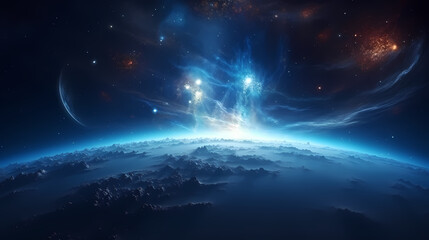 Fototapeta premium Admire our beautiful Earth from the vastness of space