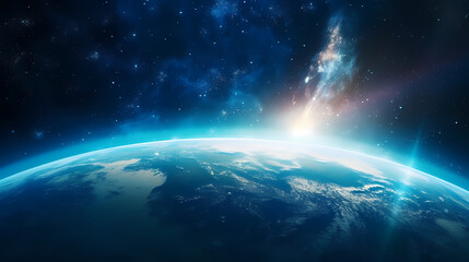 Fototapeta premium Admire our beautiful Earth from the vastness of space