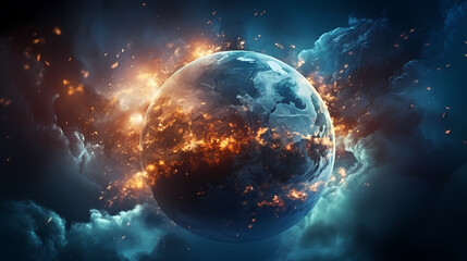 Fototapeta premium Admire our beautiful Earth from the vastness of space