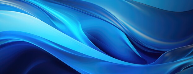 Fototapeta premium abstract blue wallpapers, in the style of luxurious drapery, distorted form, dreamlike composition, smooth curves, luminescence