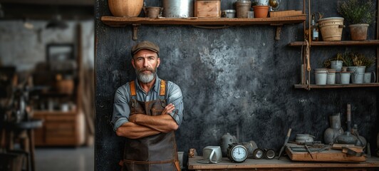 worker and professional builder with tools smiling and look at the camera