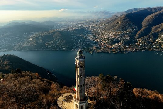 Volta's Lighthouse, San Maurizio, Brunate, Lake Como, Italy