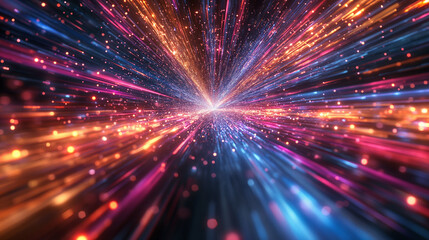 Fototapeta premium Abstract Background With Bright Lights and Stars