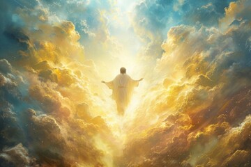 Radiant image of the ascension of elijah Signifying prophetic ascendance