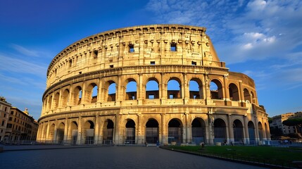 Fototapeta na wymiar Rome, The Majestic Coliseum. Italy. : Generative AI