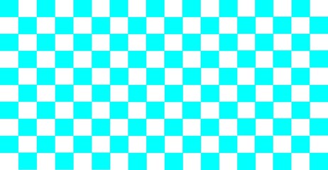 Blue White color square pattern. Picnic blanket texture.