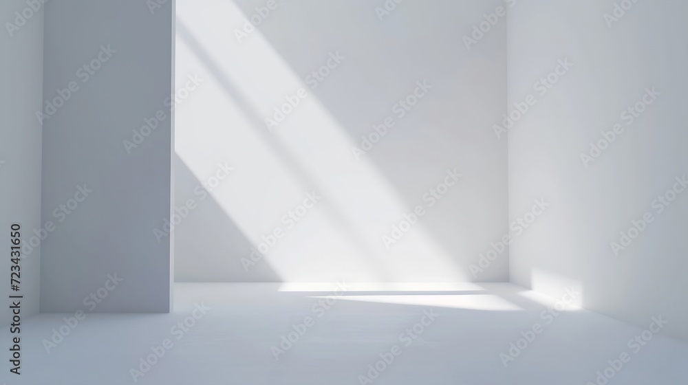 Poster empty white studio background. design for displaying product. : generative ai
