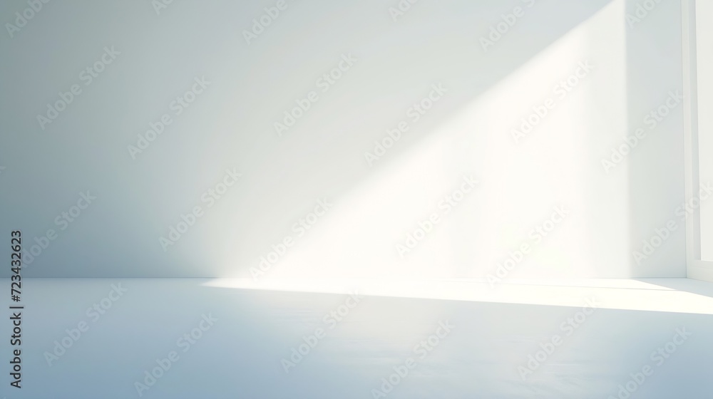 Poster empty white studio background. design for displaying product. : generative ai