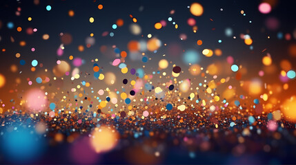 Fototapeta na wymiar Bokeh lights background banner. Colorful abstract background with glitter, holiday decoration background