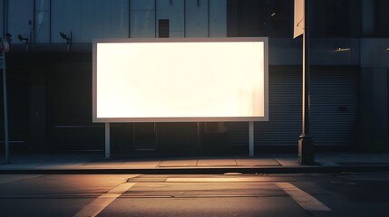 Blank city billboard sign on a wall : Generative AI