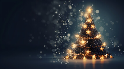 Naklejka premium Bokeh lights background banner. Colorful abstract background with glitter, holiday decoration background