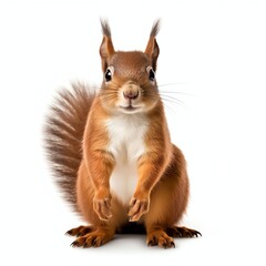 Fototapeta premium a squirrel, studio light , isolated on white background