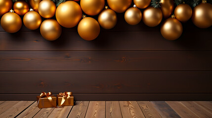 Naklejka premium Luxurious shiny Christmas ball decoration, Christmas and New Year ornaments background