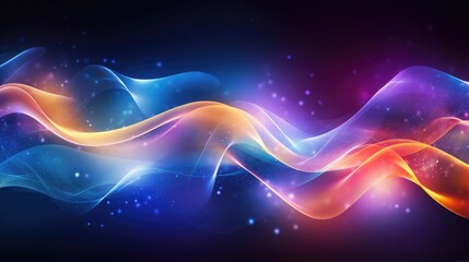 Fototapeta premium Abstract background with colorful glowing neon lights