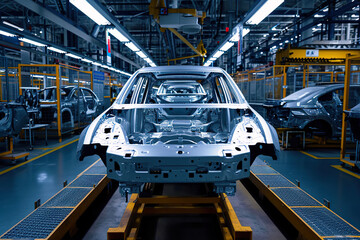 Frame and body cars.  automobile plant