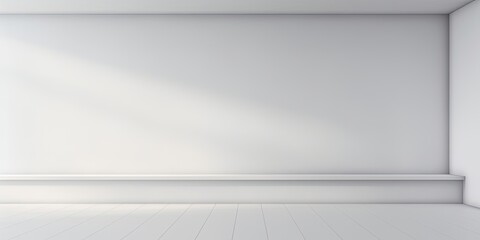 Minimalist white interior background photograph, softly-shadowed girder corners.