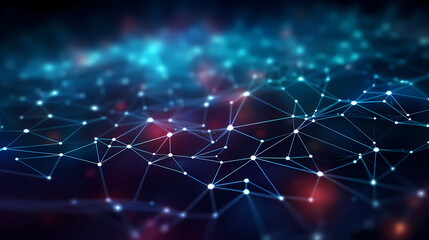 Digital technology blue rhythm wavy lines abstract graphic poster web page ppt background