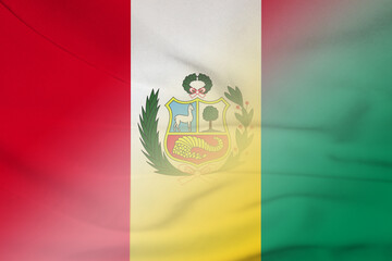 Peru and Guinea national flag international negotiation GIN PER