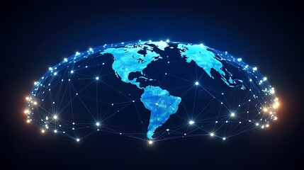 Fototapeta premium Abstract background of future network technology and network connections