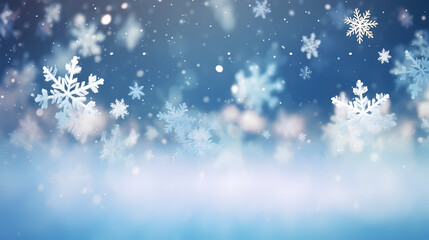 Naklejka premium Snowflake background, winter cold texture frozen icy illustration snow frost