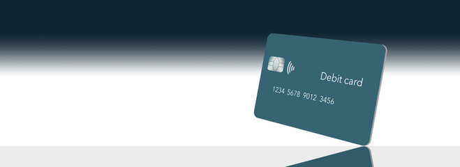 SPACE FOR TEXT CREDIT CARD- Here is a generic credit card displayed with white space.