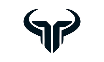 horn of buffalo icon vector logo