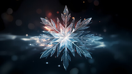 Fototapeta premium Wonderful scene formed by snowflakes, winter background