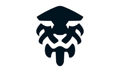 lion's head logo vector 