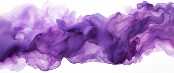 Purple Smoke Abstract on Transparent