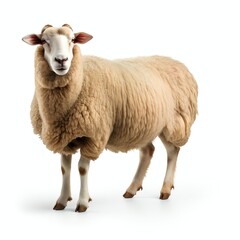 a sheep, studio light , isolated on white background