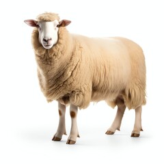 a sheep, studio light , isolated on white background