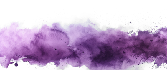 Purple Watercolor Cloud on Transparent