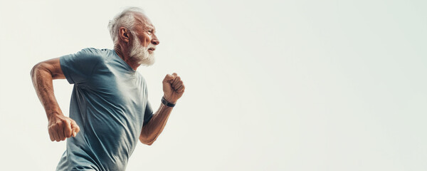 an image of an old man running, exercising, showing that Age is Just a Number, Embracing Fitness at Every Stage of Life