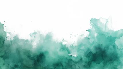 Watercolor Abstract Green Splash