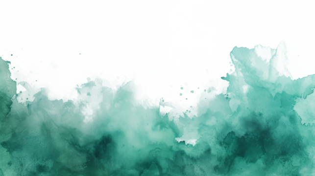 Watercolor Abstract Green Splash