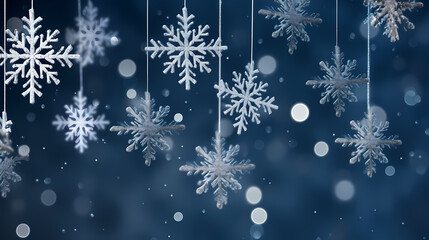 Snowflake background, winter cold texture frozen icy illustration snow frost