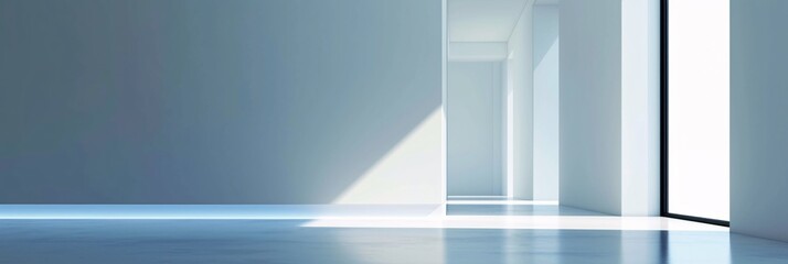 Modern Minimalist Interior with Light and Shadow