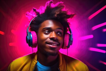 dancing and listening music concept