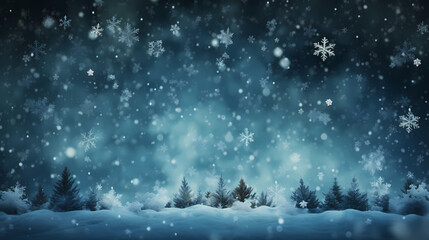 Snowflake background, snowflake border, winter holiday background, soft colors and dreamy atmosphere