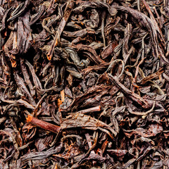 Seamless material photo texture of dried black tea.