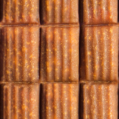 Seamless photo texture of toffee candy bar.