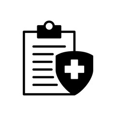 Medical insurance icon vector. health insurance icon