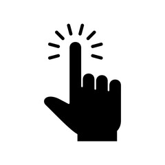 Hand click icon vector. pointer icon vector. hand cursor icon vector