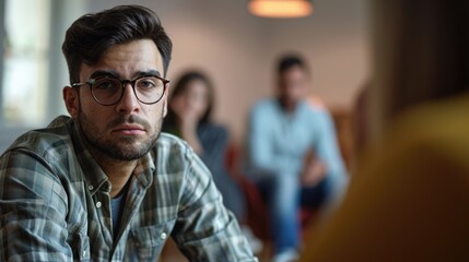 A man looks enviously at his friends successful career wondering why he hasnt achieved the same.