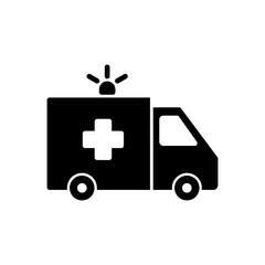 Ambulance icon vector. ambulance truck icon vector. ambulance car