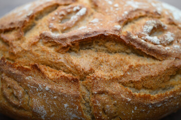 homemade freshly baked bread close-up studio shooting 2