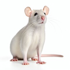 a rat, studio light , isolated on white background