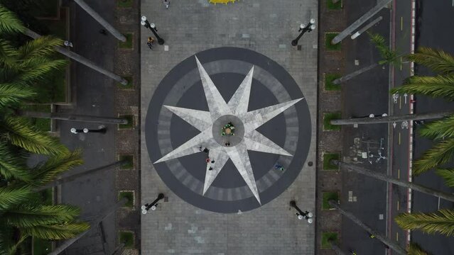 Aerial view of the ground zero of the city of S&atilde;o Paulo, in Pra&ccedil;a da S&eacute;