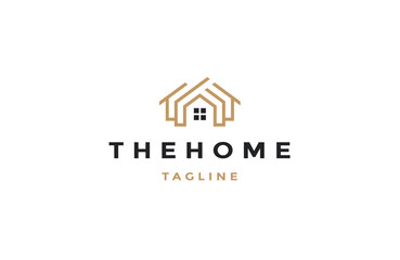 Home logo design template flat vector